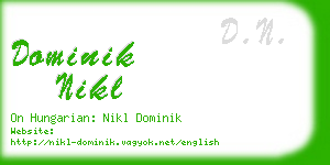 dominik nikl business card